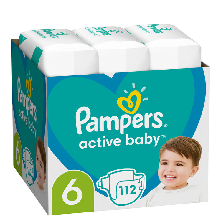 PAMPERS Active Baby plienky 6 (112 ks) 13-18 kg