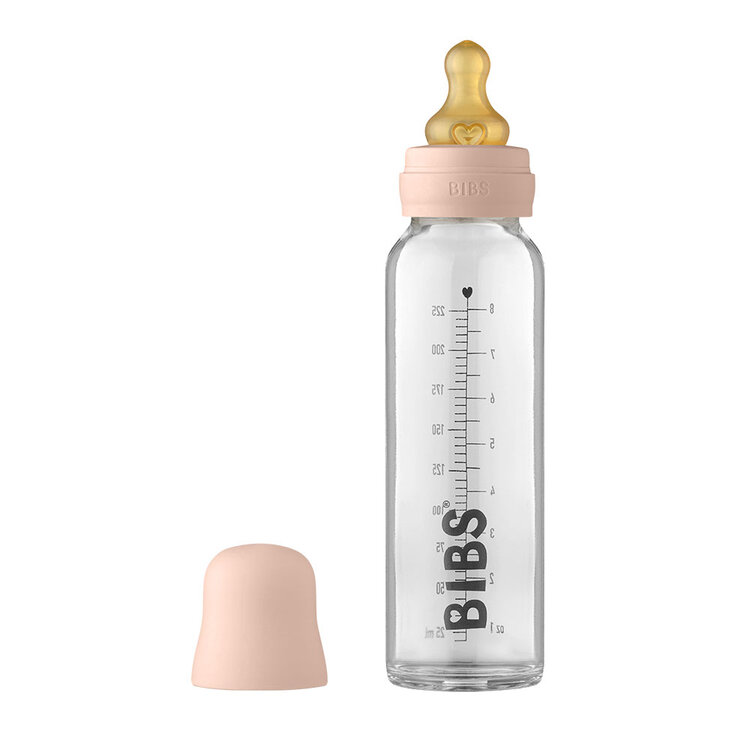 Bibs Baby Bottle sklenená fľaša 225ml blushBIBS Fľaša sklenená Baby Bottle 225ml Blush