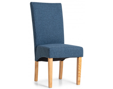 Jedálenská stolička Valentino  modrá tkanina 