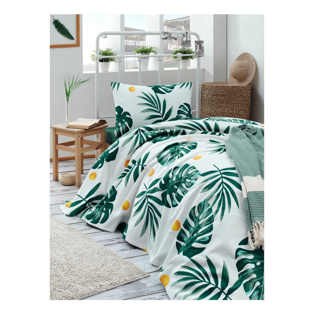 Bavlnená prikrývka cez posteľ Muniro Jungle 160 × 235 cm