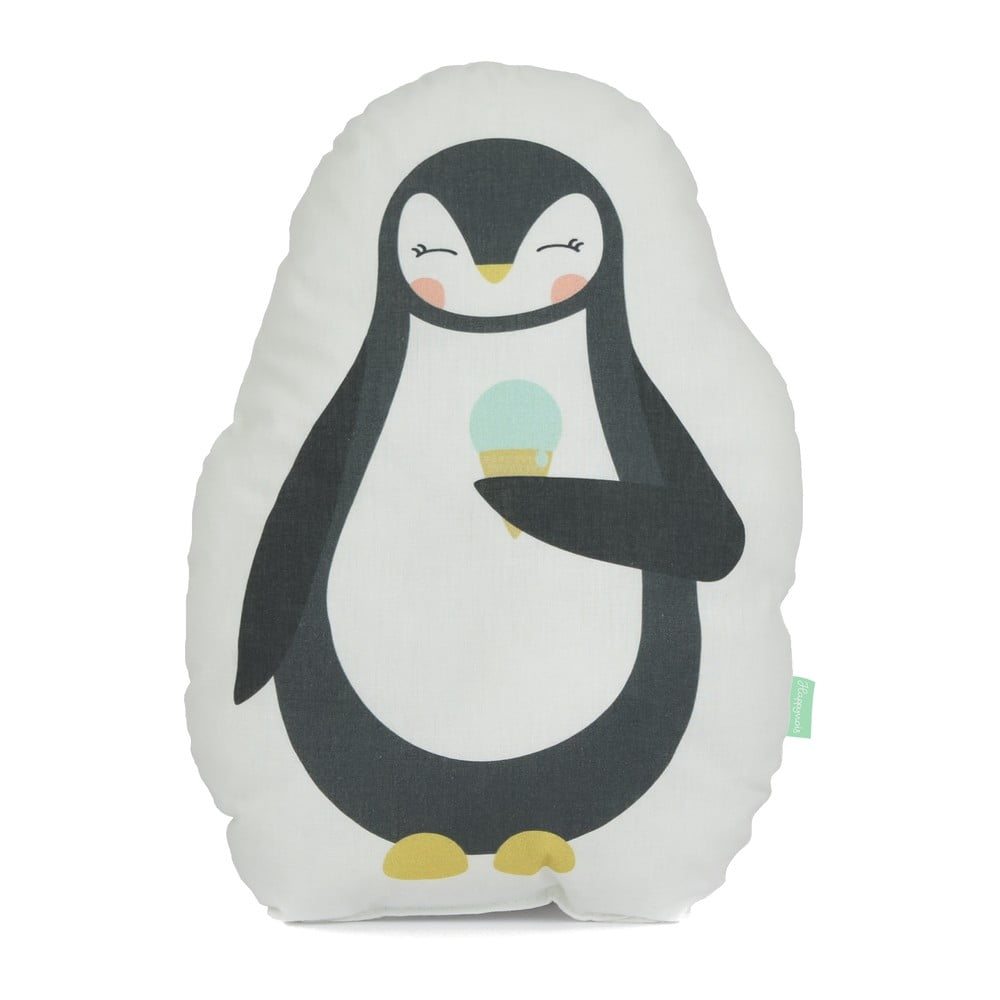 Vankúšik z čistej bavlny Happynois Penguin 40 × 30 cm