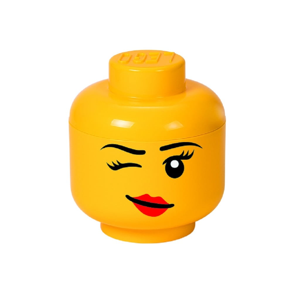 Žltý úložný box v tvare hlavy LEGO® Winky ⌀ 163 cm