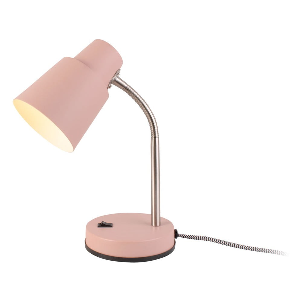Ružová stolová lampa Leitmotiv Scope výška 30 cm