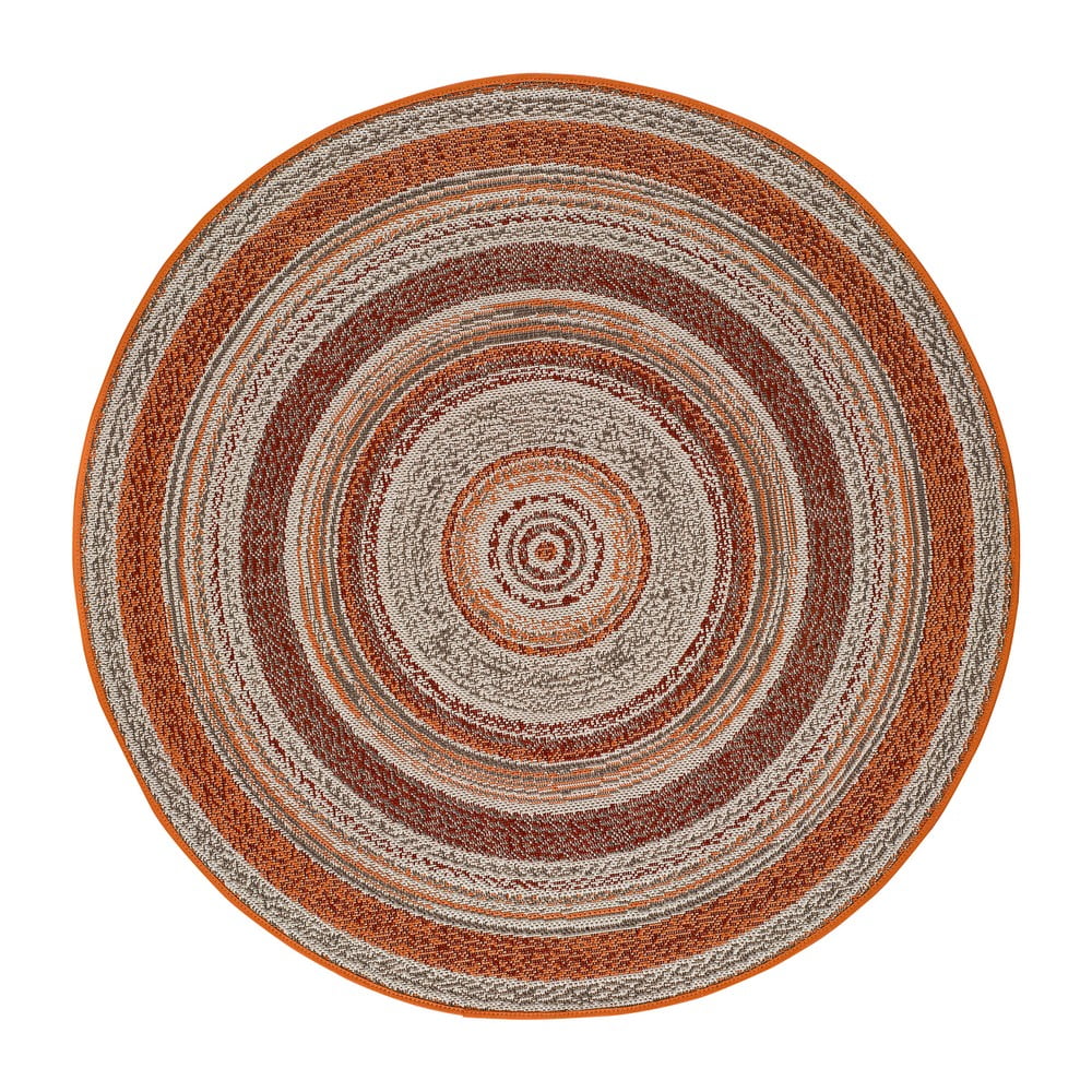 Oranžový vonkajší koberec Universal Verdi ⌀ 120 cm