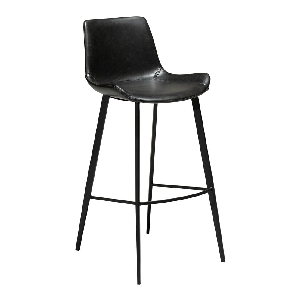 Čierna barová stolička z imitácie kože DAN–FORM Denmark Hype výška 102 cm