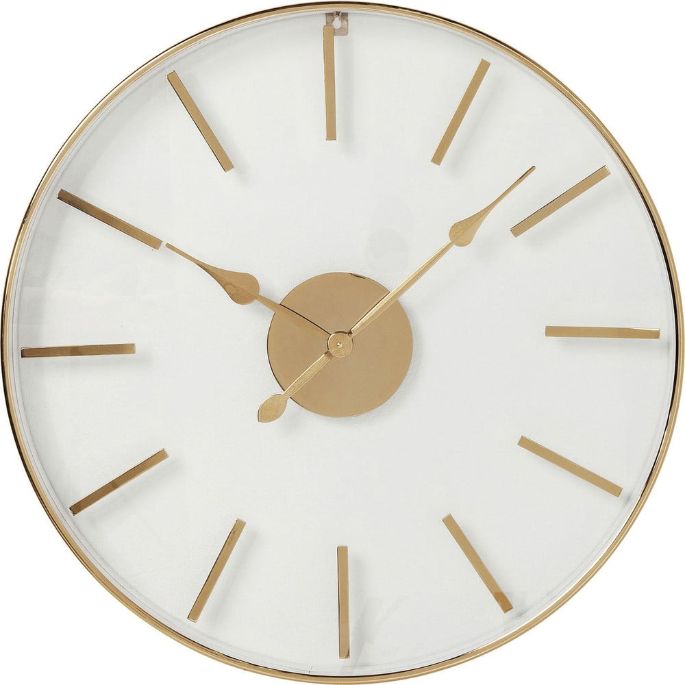 Nástenné hodiny v ružovozlatej farbe Kare Design ⌀ 46 cm