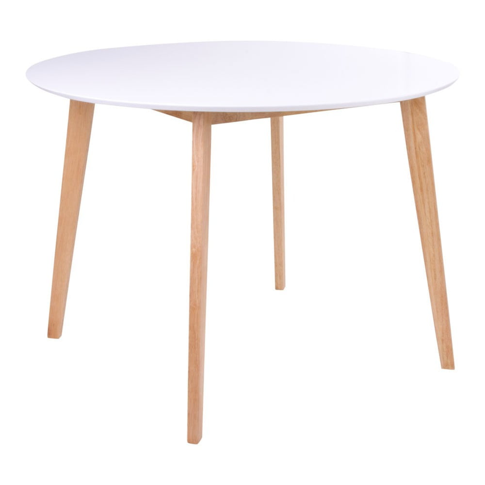 Jedálenský stôl s okrúhlou bielou doskou Bonami Essentials Vojens ⌀ 105 cm
