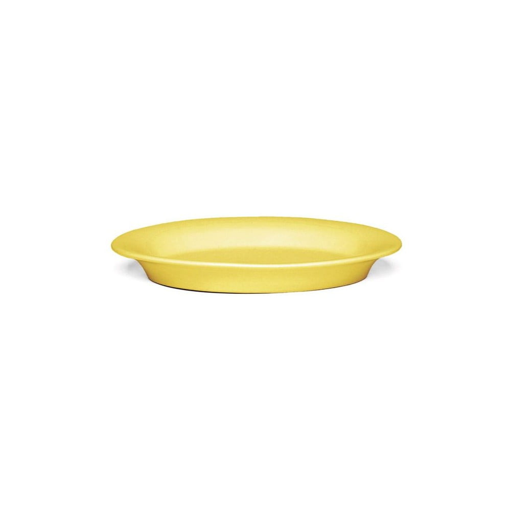 Žltý kameninový tanier Kähler Design Ursula 18 × 13 cm
