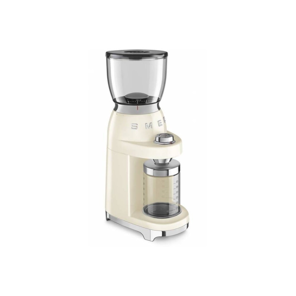 Béžový mlynček na kávu SMEG 50s Retro