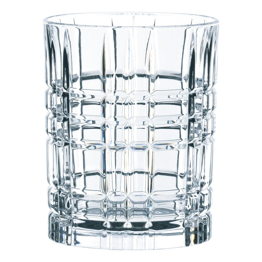 Súprava 4 pohárov na whisky z krištáľového skla Nachtmann Square Whiskey Set 345 ml