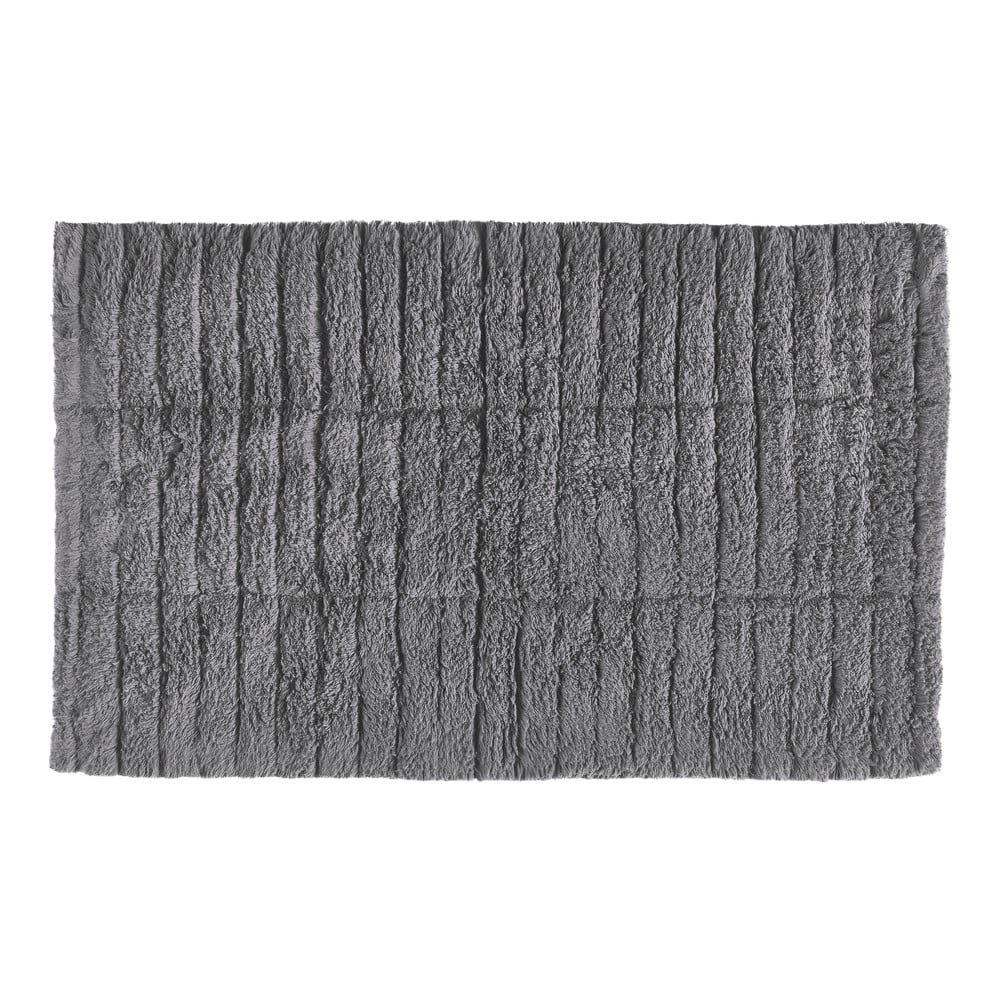 Sivá bavlnená kúpeľňová predložka Zone Tiles 80 x 50 cm