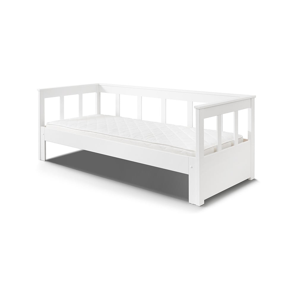 Biely rám postele z masívneho borovicového dreva Vipack Pino 200 × 90 cm