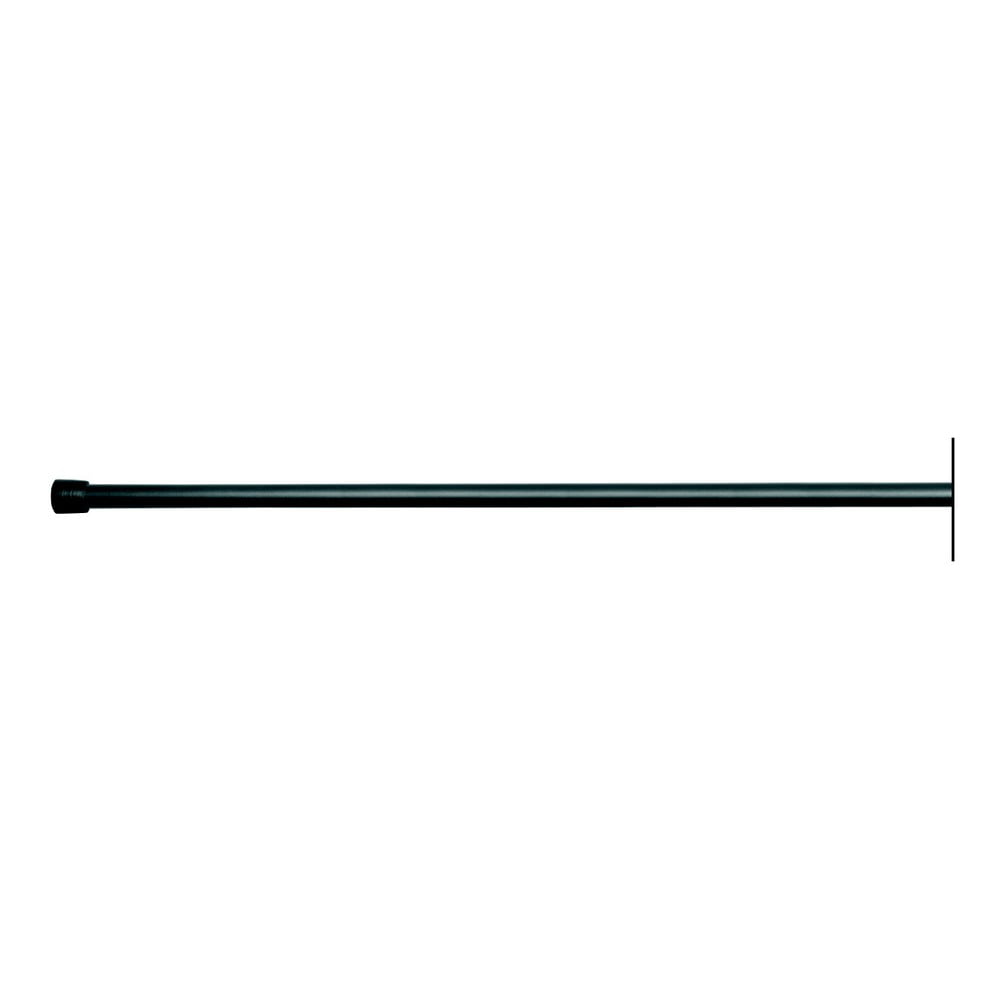 Čierna tyč na sprchový záves s nastaviteľnou dĺžkou InterDesign Cameo 109 - 190 cm
