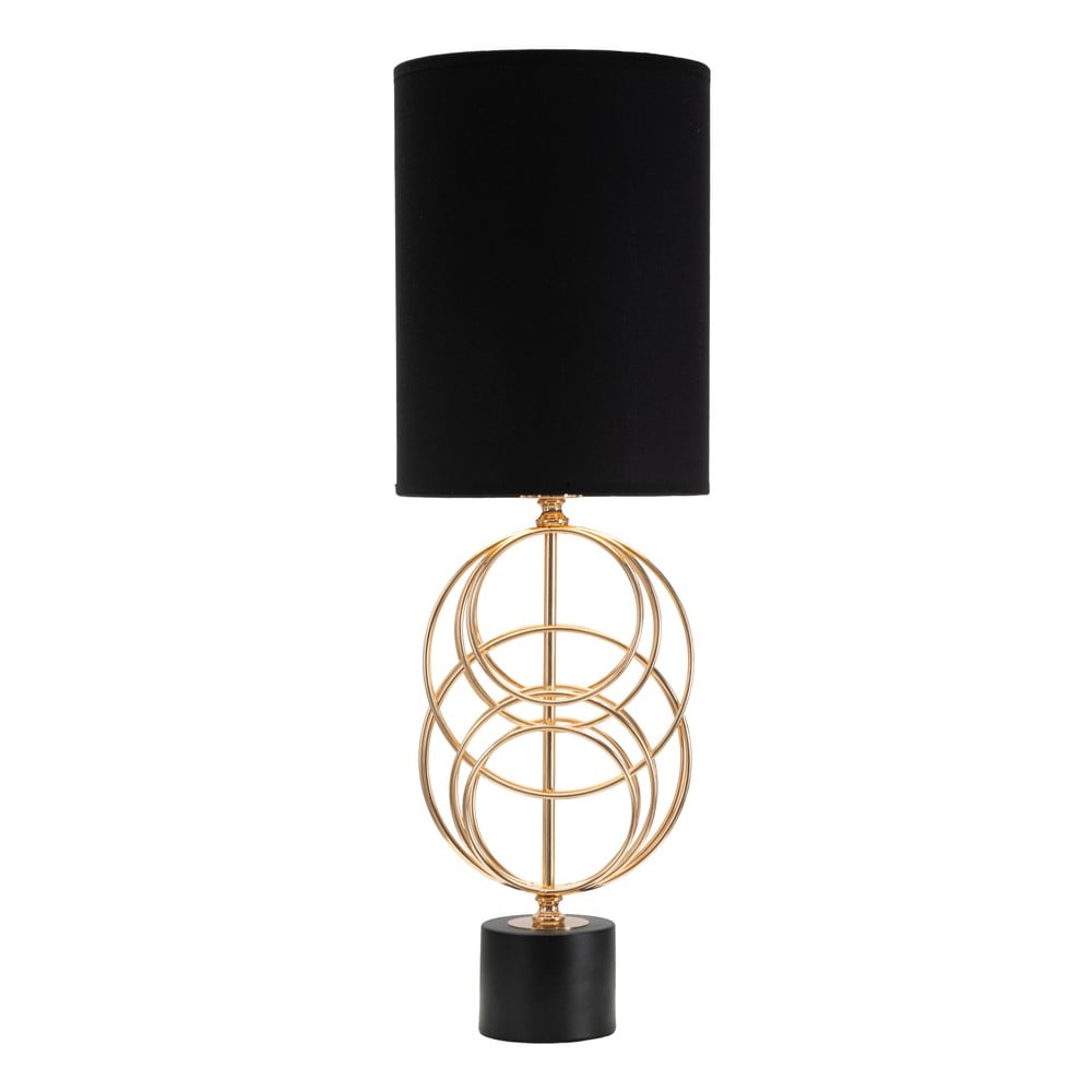 Čierna stolová lampa Mauro Ferretti Circly výška 65 cm