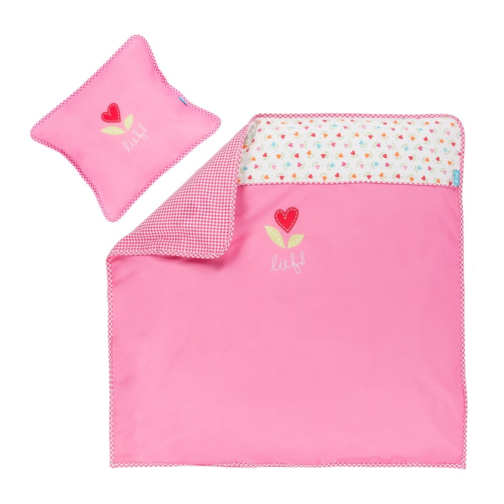 Ružová deka do detskej postieľky Tiseco Home Studio 80 x 80 cm