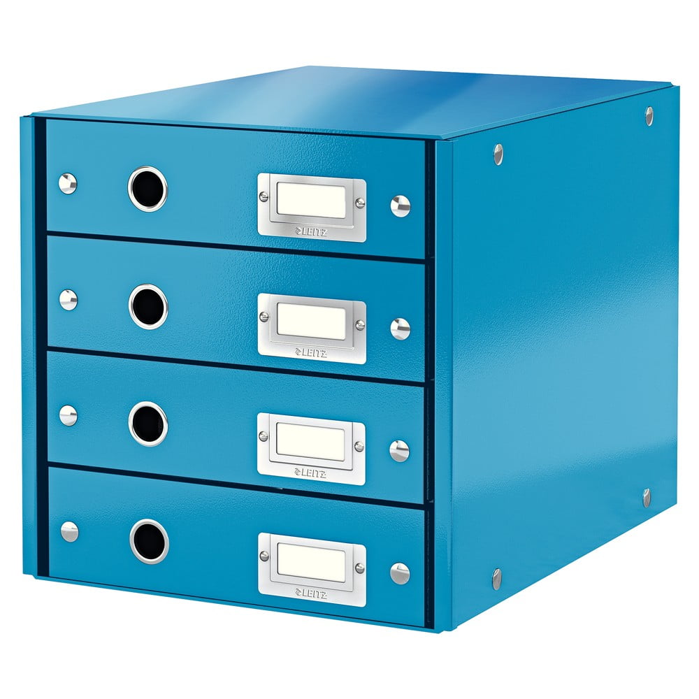 Modrá škatuľa s 4 zásuvkami Leitz Office dĺžka 36 cm