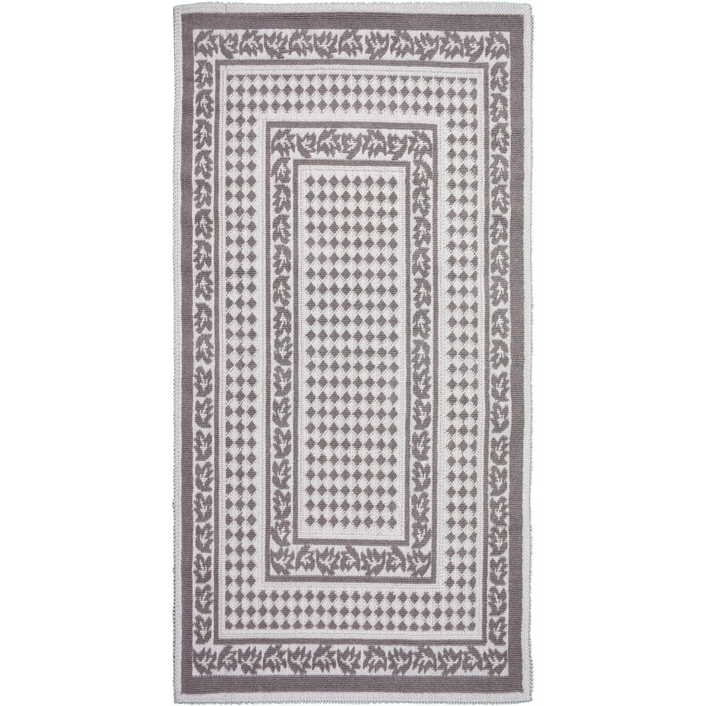 Sivo-béžový bavlnený koberec Vitaus Olivia 80 × 150 cm