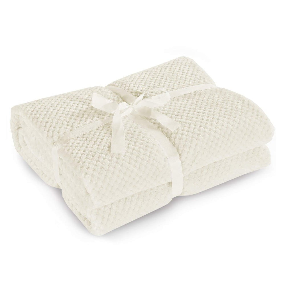 Krémovobiela deka z mikrovlákna DecoKing Henry 220 × 240 cm