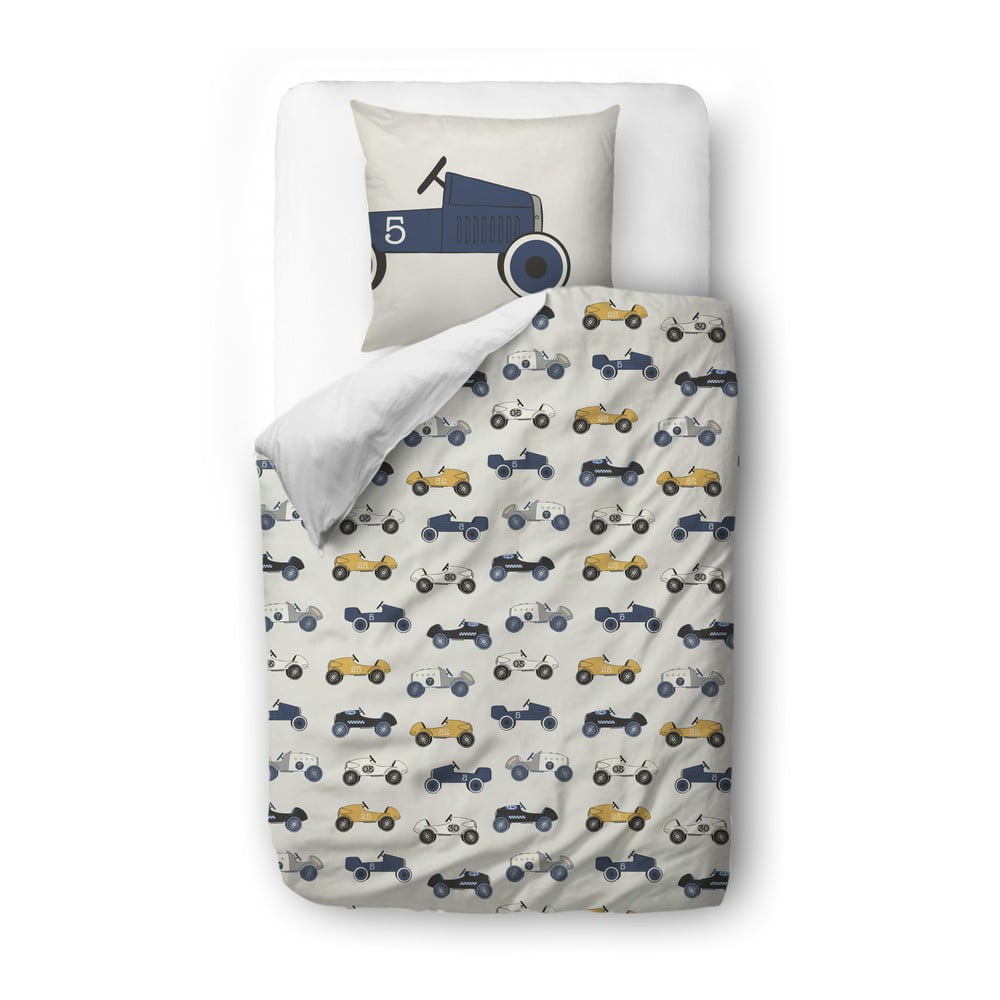 Bavlnená saténová detská posteľná bielizeň Butter Kings Ralley 100 x 130 cm