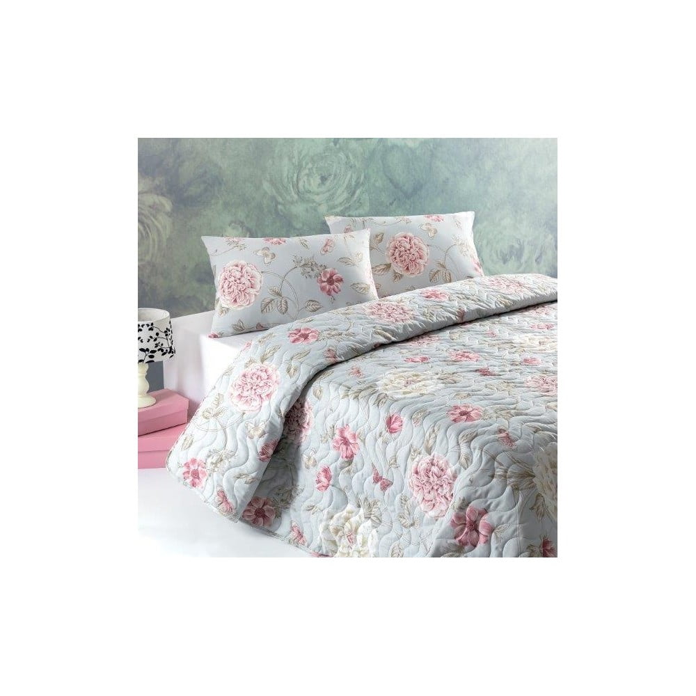Pléd cez posteľ na dvojlôžko s obliečkami na vankúše Santos 200 × 220 cm