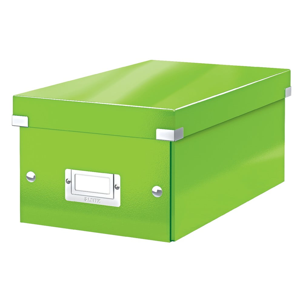 Zelená úložná škatuľa s vekom Leitz DVD Disc dĺžka 35 cm