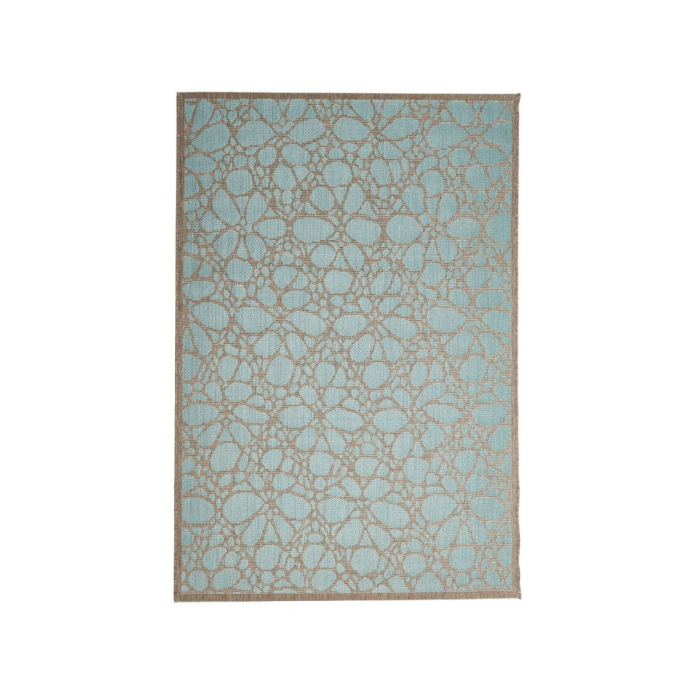 Modrý vonkajší koberec Floorita Fiore 135 × 190 cm