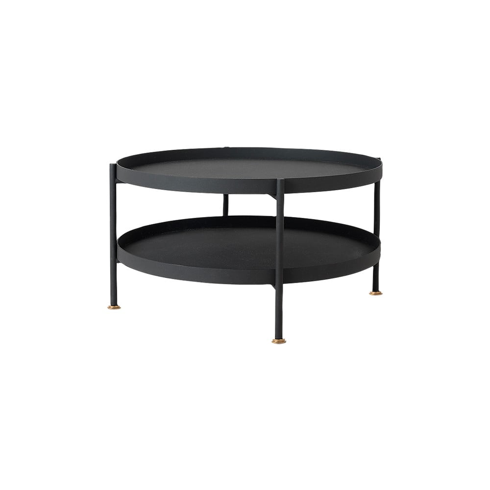 Čierny konferenčný stolík Custom Form Hanna ⌀ 60 cm