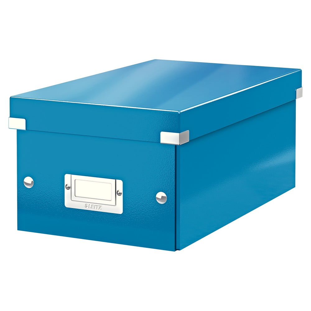 Modrá úložná škatuľa s vekom Leitz DVD Disc dĺžka 35 cm