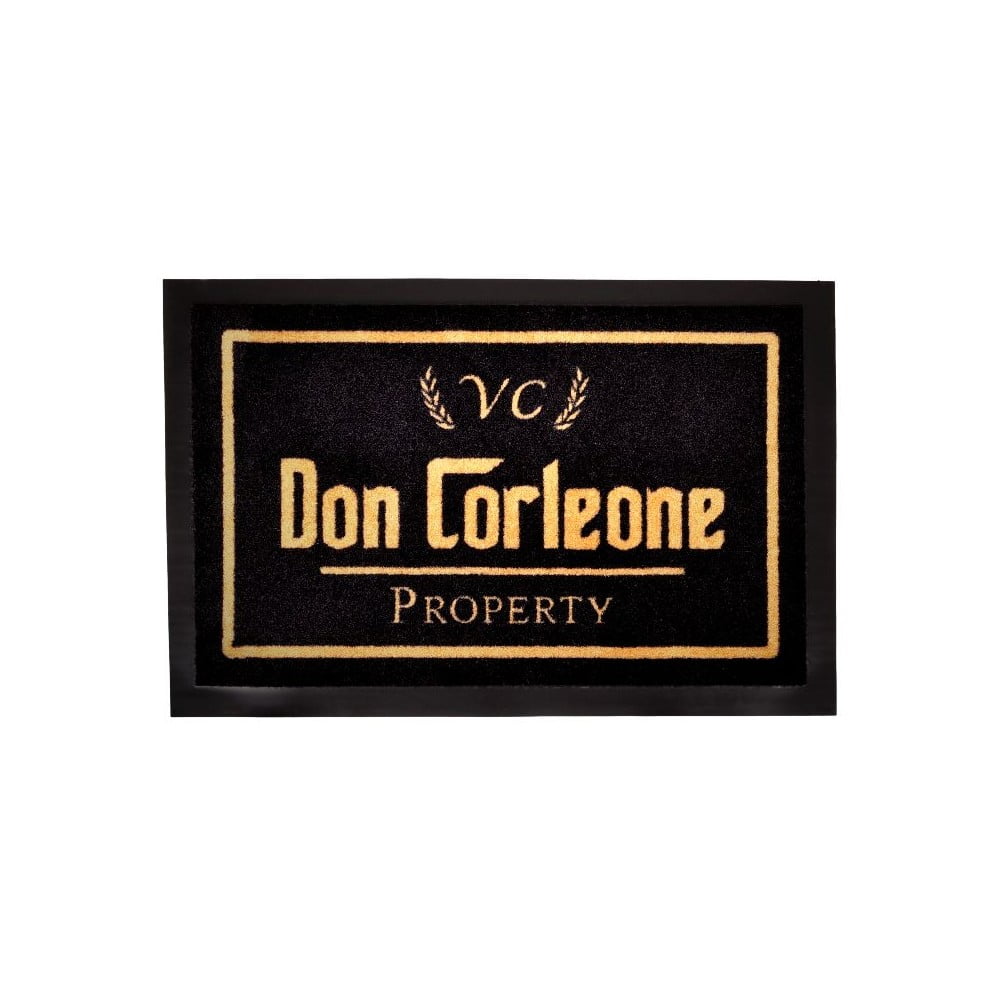 Čierna rohožka Hanse Home Don Corleone 40 × 60 cm