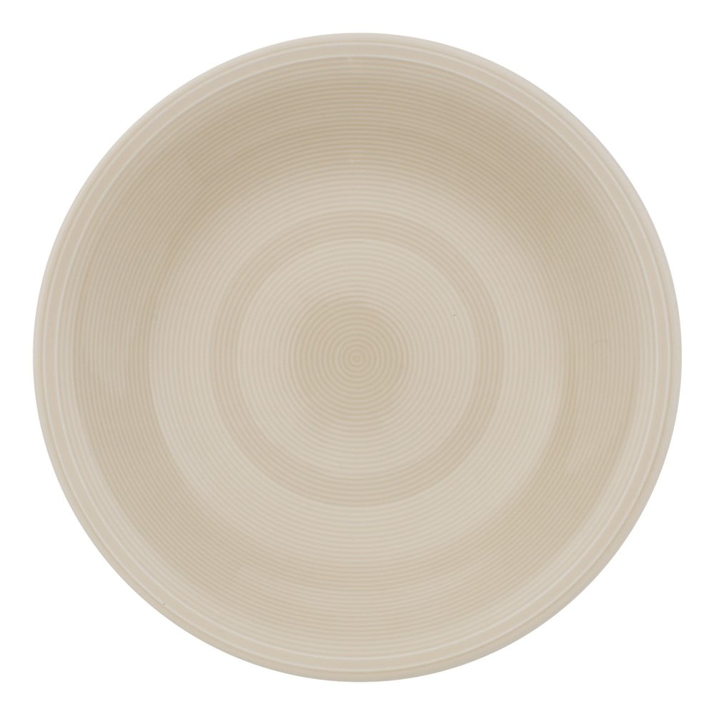 Bielo-béžový porcelánový hlboký tanier Like by Villeroy  Boch 235 cm