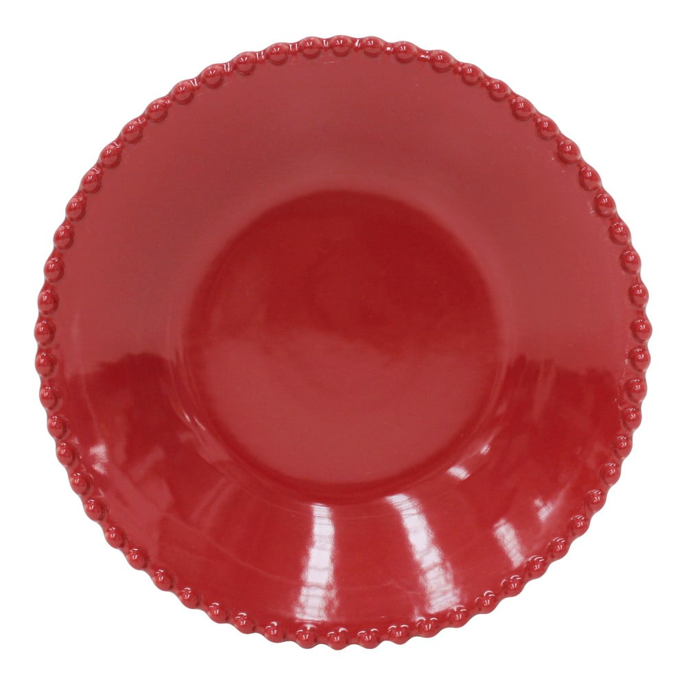 Rubínovočervený hlboký tanier z kameniny Costa Nova ø 242 cm