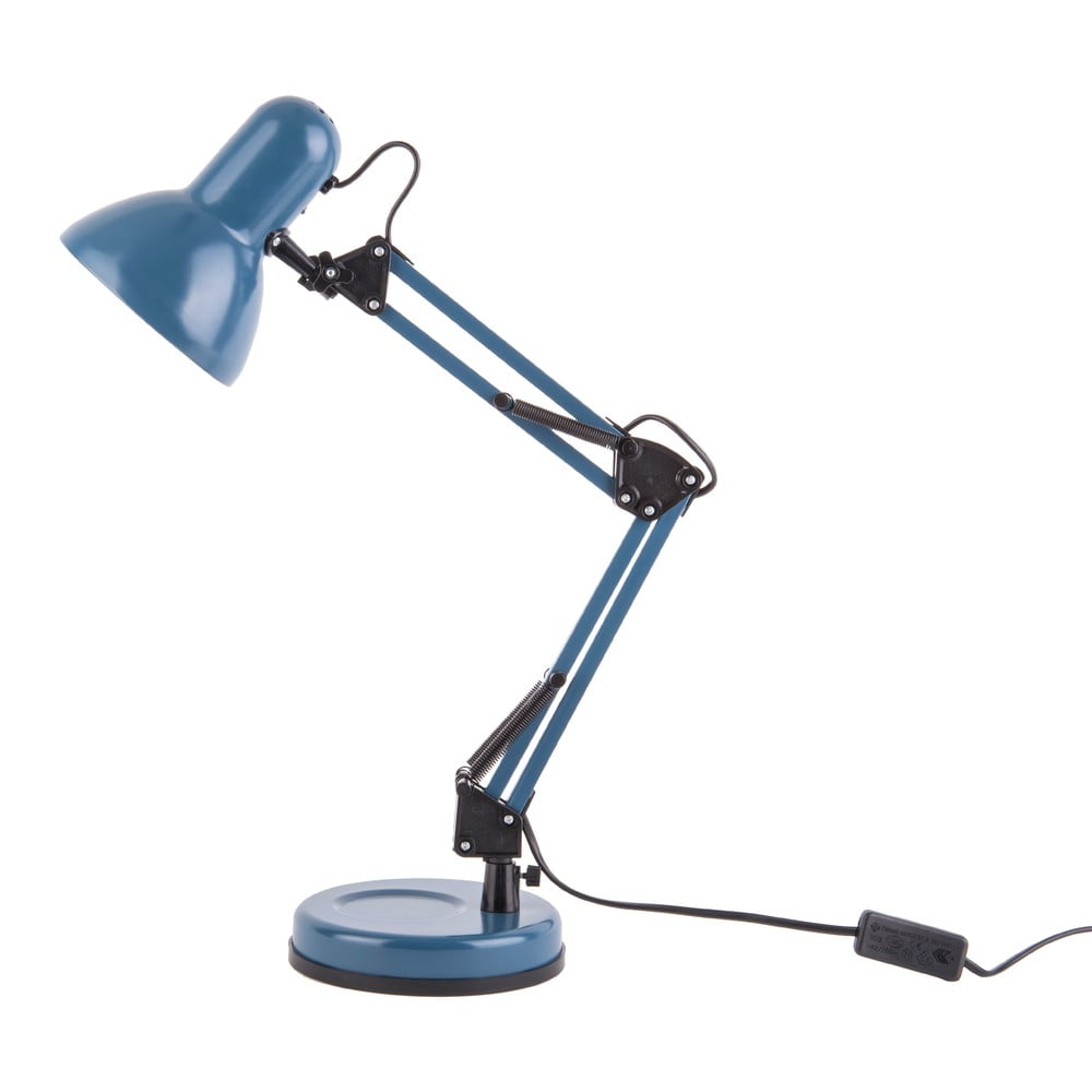Modrá stolová lampa s čiernymi detailmi Leitmotiv Hobby ø 125 cm