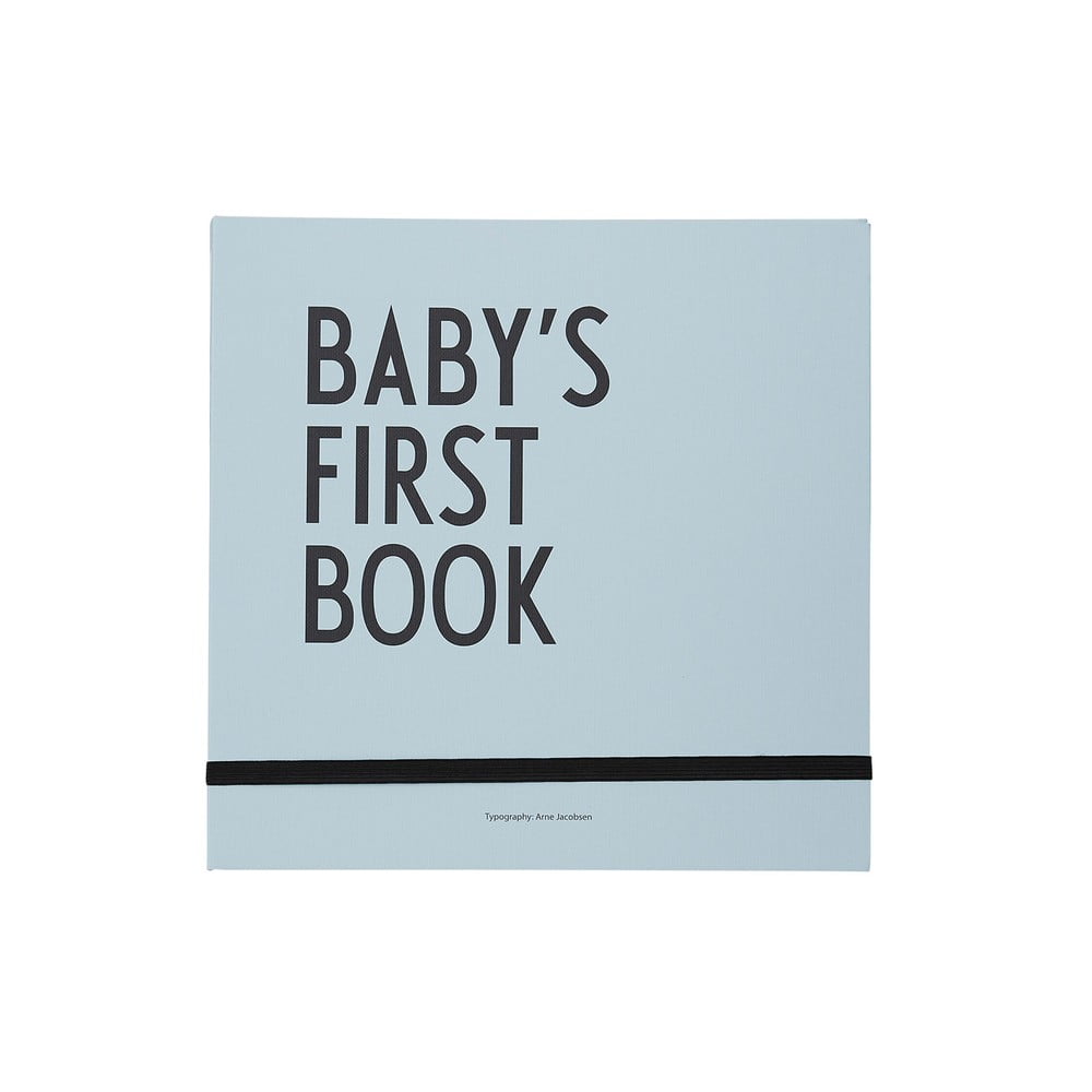 Modrá detská spomienková knižka Design Letters Babys First Book