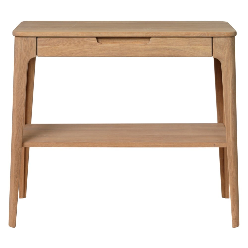 Konzolový stolík z dreva bieleho duba Unique Furniture Amalfi 90 x 37 cm