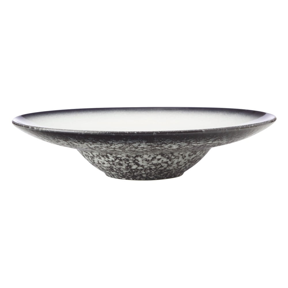 Bielo-čierny keramický servírovací tanier Maxwell  Williams Caviar ø 30 cm
