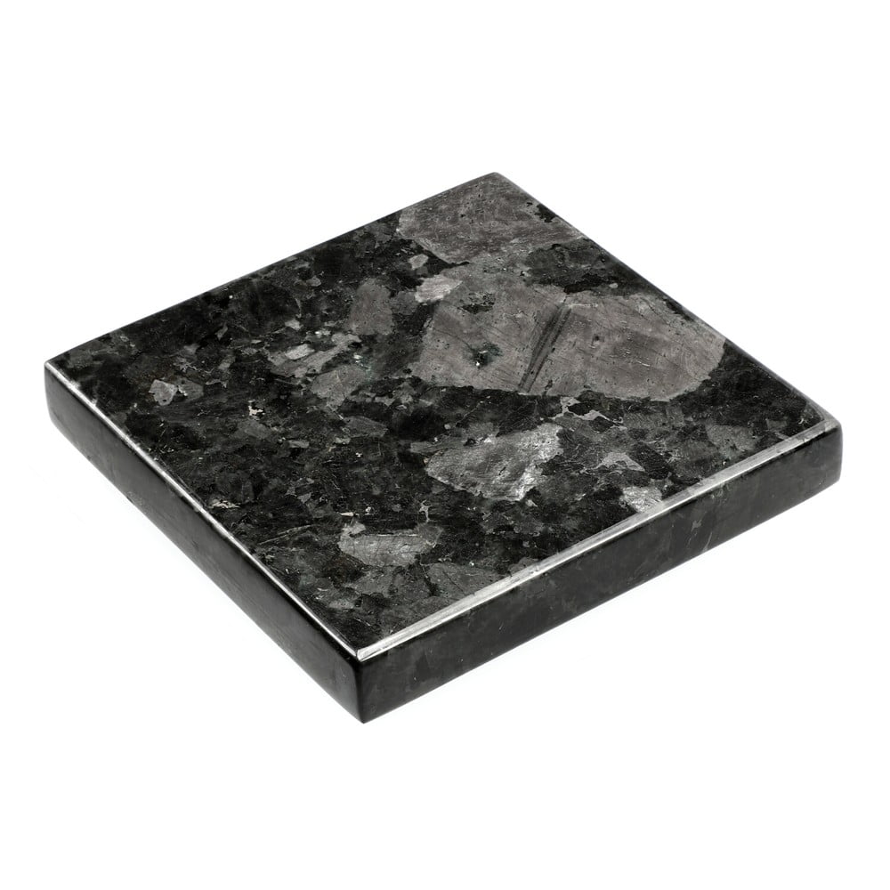 Čierny žulový podnos RGE Black Crystal 15 x 15 cm