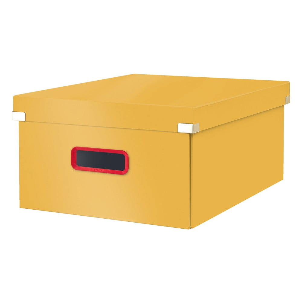 Žltá úložná škatuľa Leitz Cosy Click  Store dĺžka 48 cm