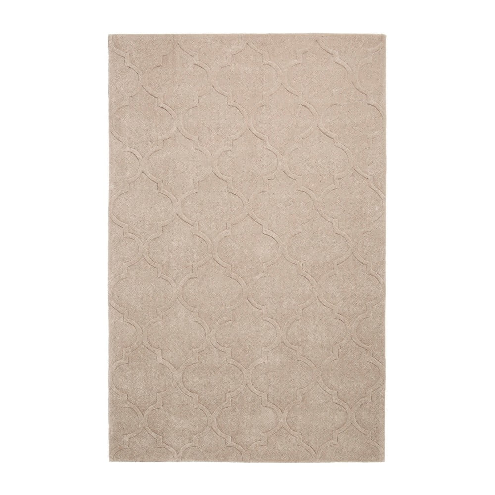 Béžový ručne tuftovaný koberec Think Rugs Hong Kong Puro Beige 120 × 170 cm