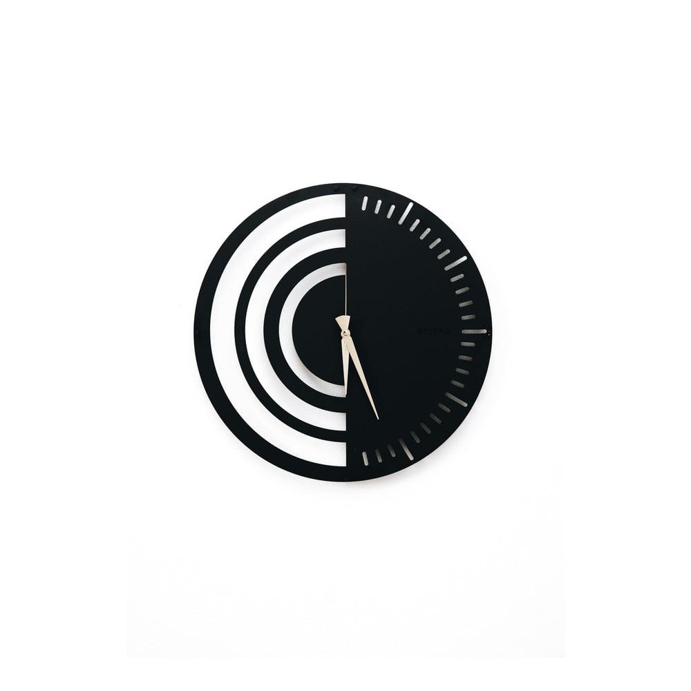 Kovové nástenné hodiny Black 50 × 50 cm