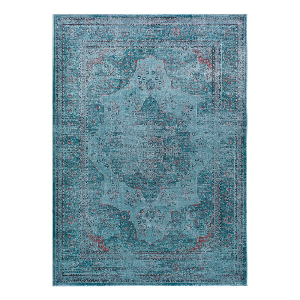 Modrý koberec z viskózy Universal Lara Aqua 120 x 170 cm