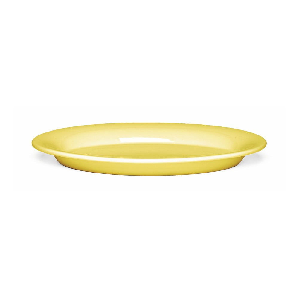 Žltý kameninový tanier Kähler Design Ursula 28 × 185 cm