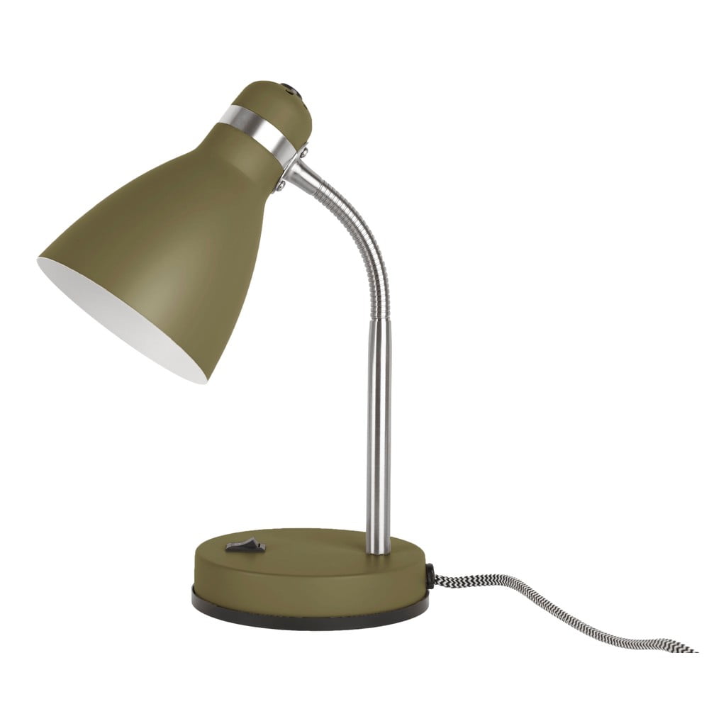 Zelená stolová lampa Leitmotiv Study výška 30 cm