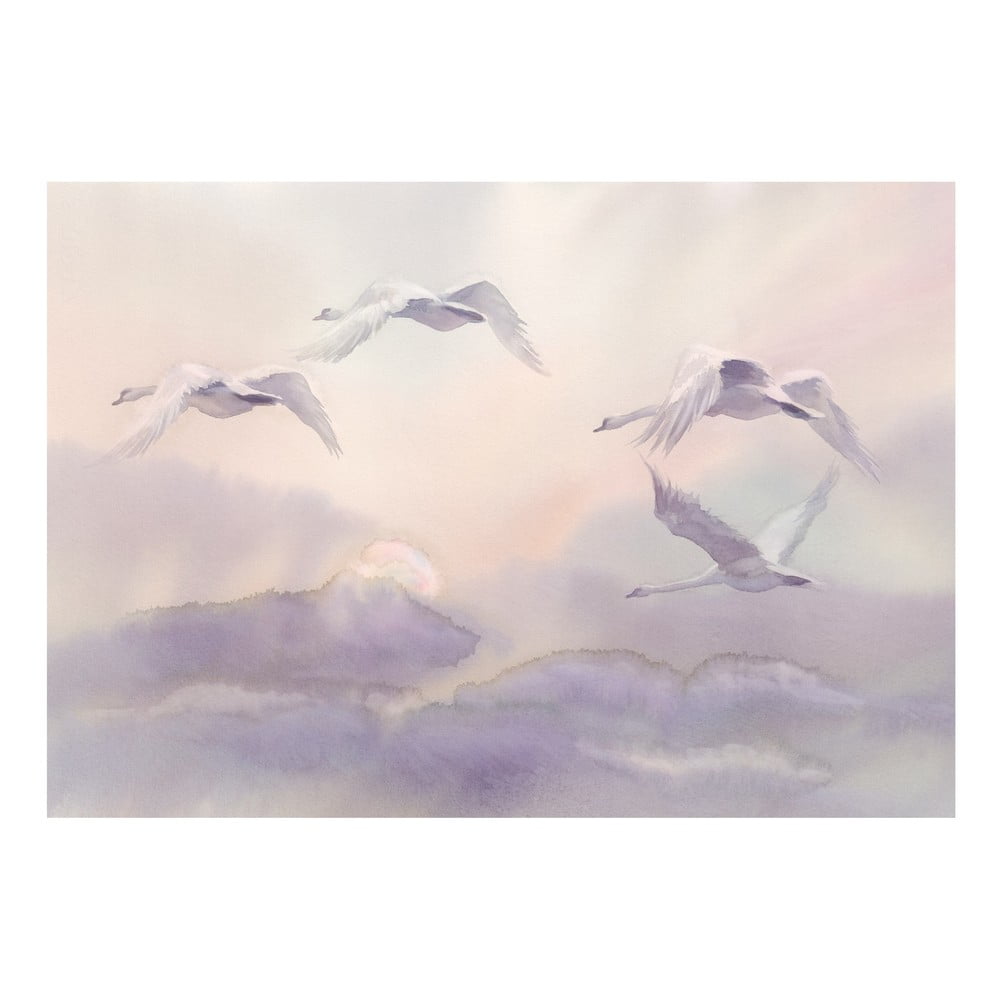 Veľkoformátová tapeta Artgeist Flying Swans 200 x 140 cm