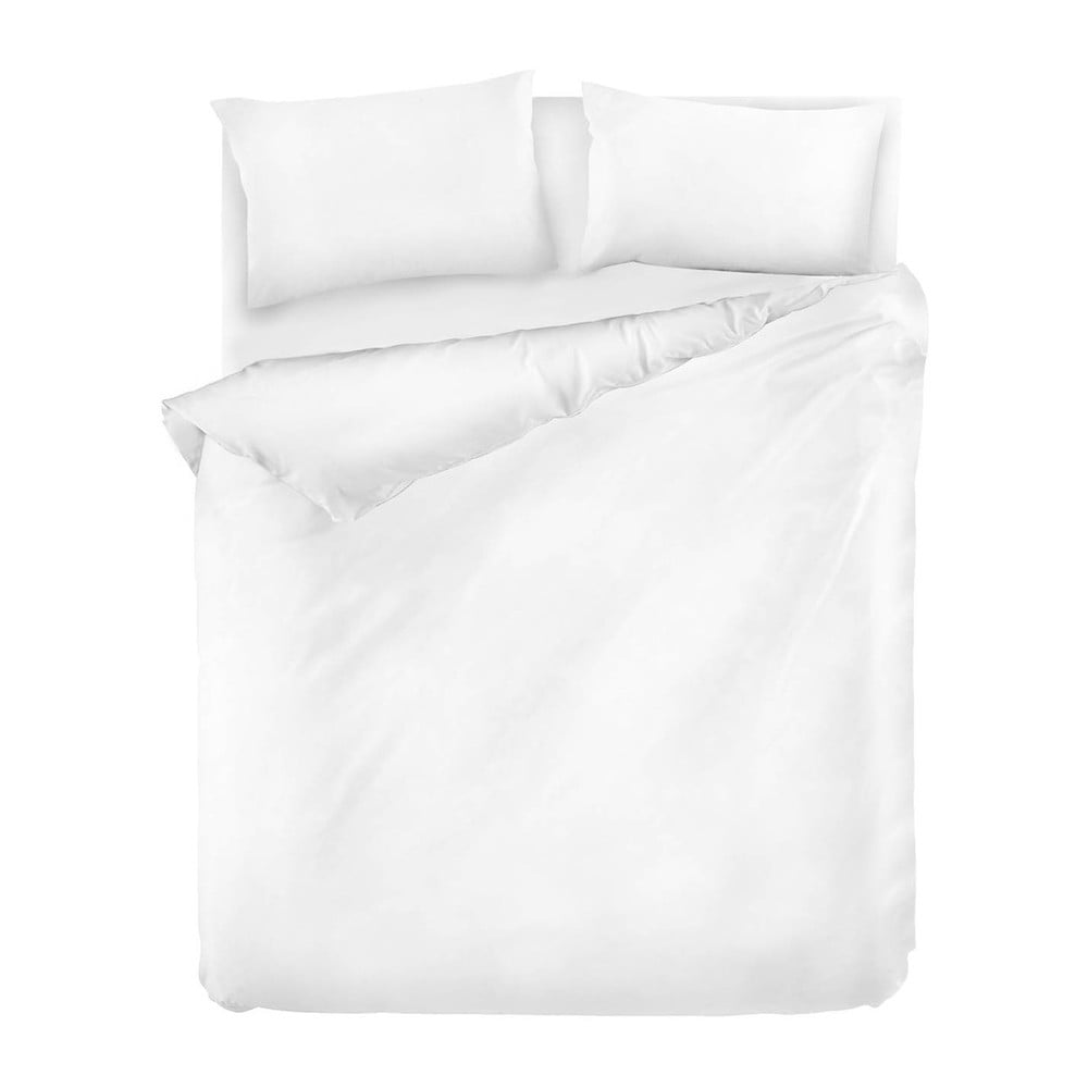 Biele obliečky na dvojlôžko z ranforce bavlny EnLora Home Fresh 200 x 220 cm