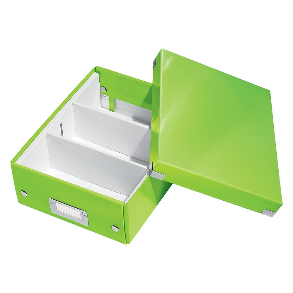 Zelená škatuľa s organizérom Leitz Office dĺžka 28 cm