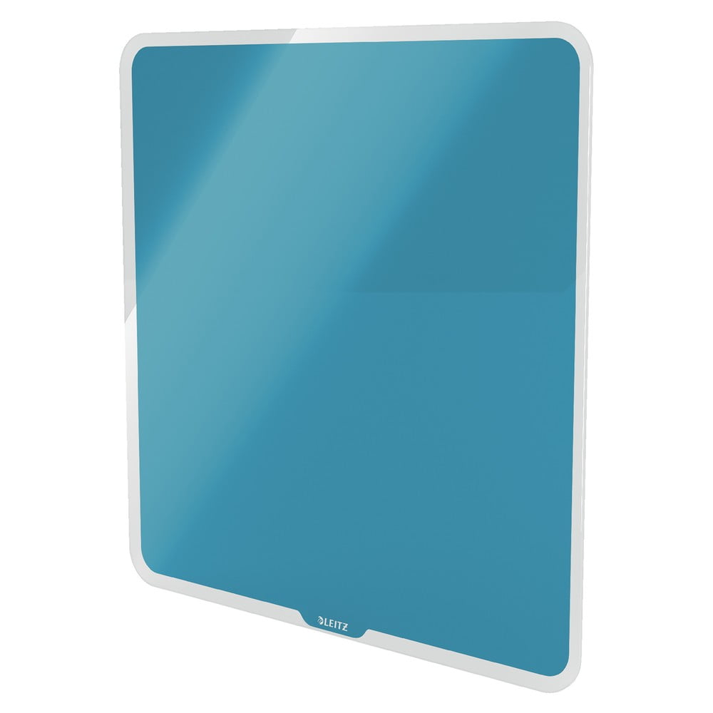 Modrá magnetická sklenená tabuľa na stenu Leitz Cosy 45 x 45 cm