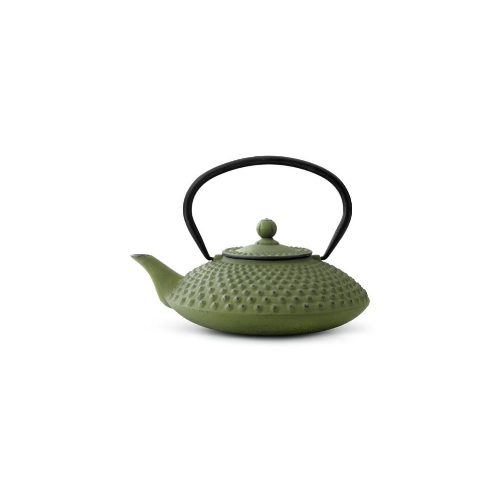 Zelená liatinová kanvica so sitkom na sypaný čaj Bredemeijer Xilin 125 l