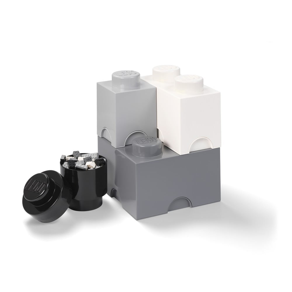 Set 4 plastových úložných škatúľ LEGO® 25 x 25 x 33 cm