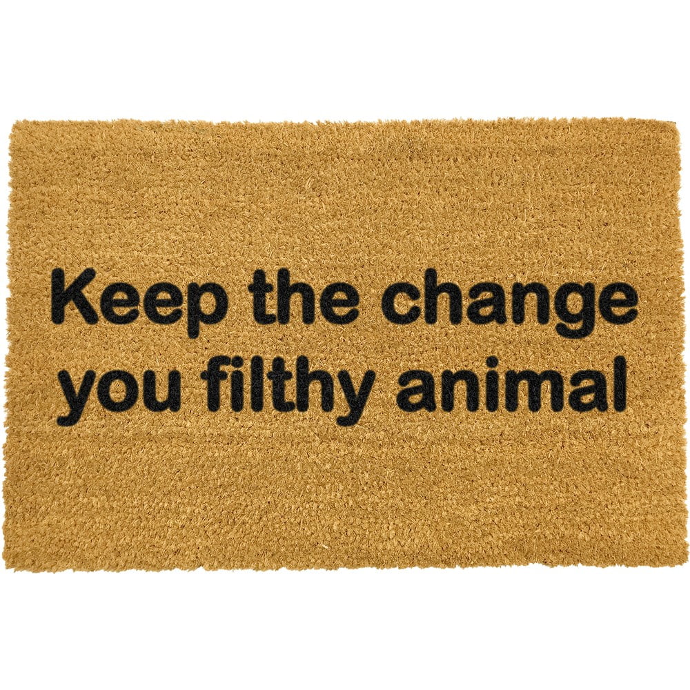Rohožka z prírodného kokosového vlákna Artsy Doormats Keep The Change 40 x 60 cm
