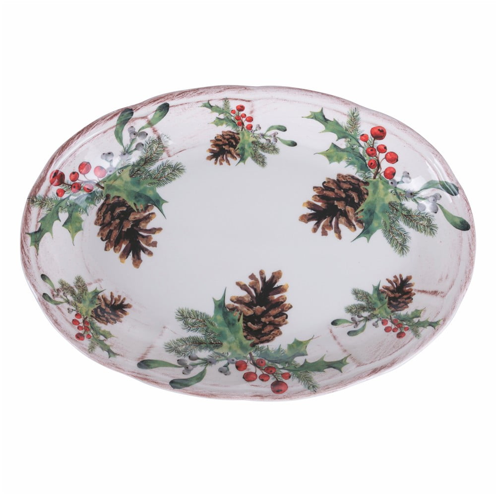 Keramický vianočný servírovací tanier Villa dEste Ortisei 275 x 45 cm